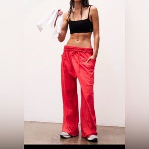 Free people movement hot shot sport pants red large euc